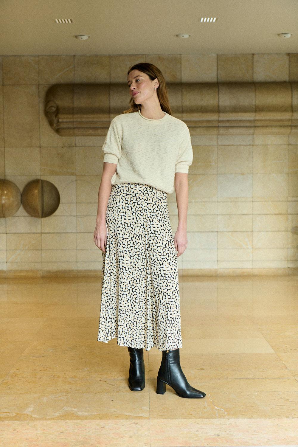 Sita Murt Falda Midi Evasé Estampada