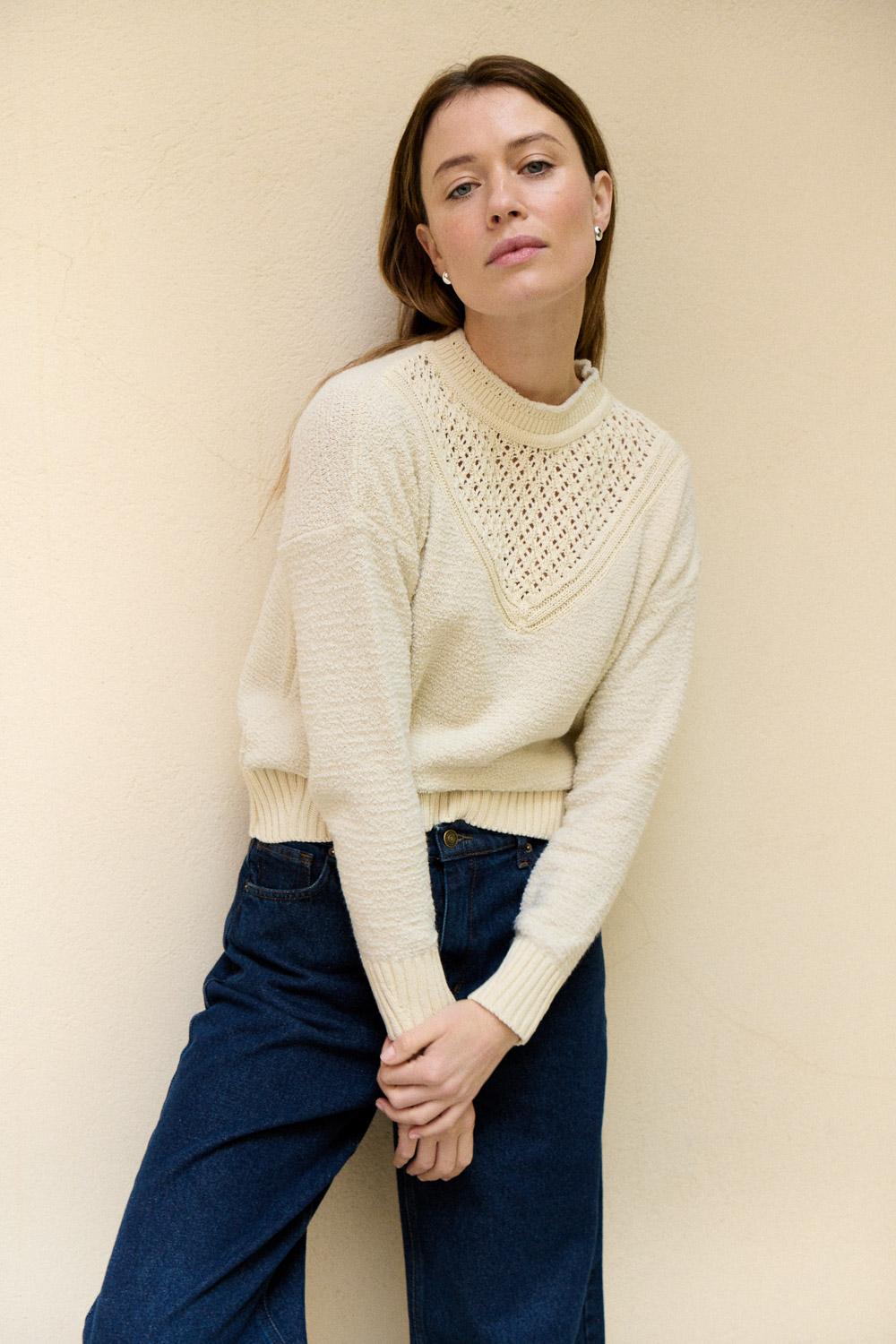 sita murt Jersey con canesú calado