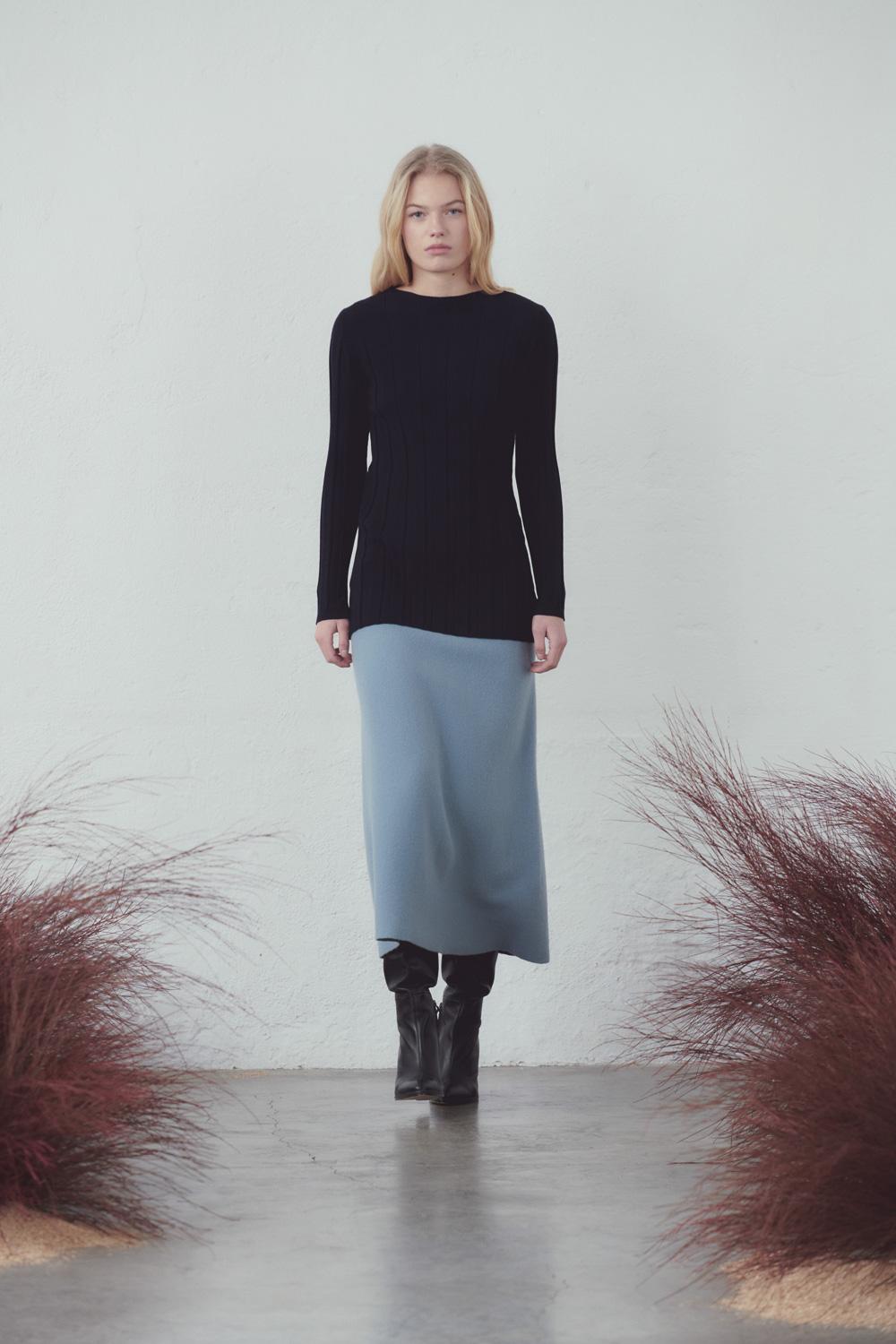 sita murt Jersey largo maxi acanalado