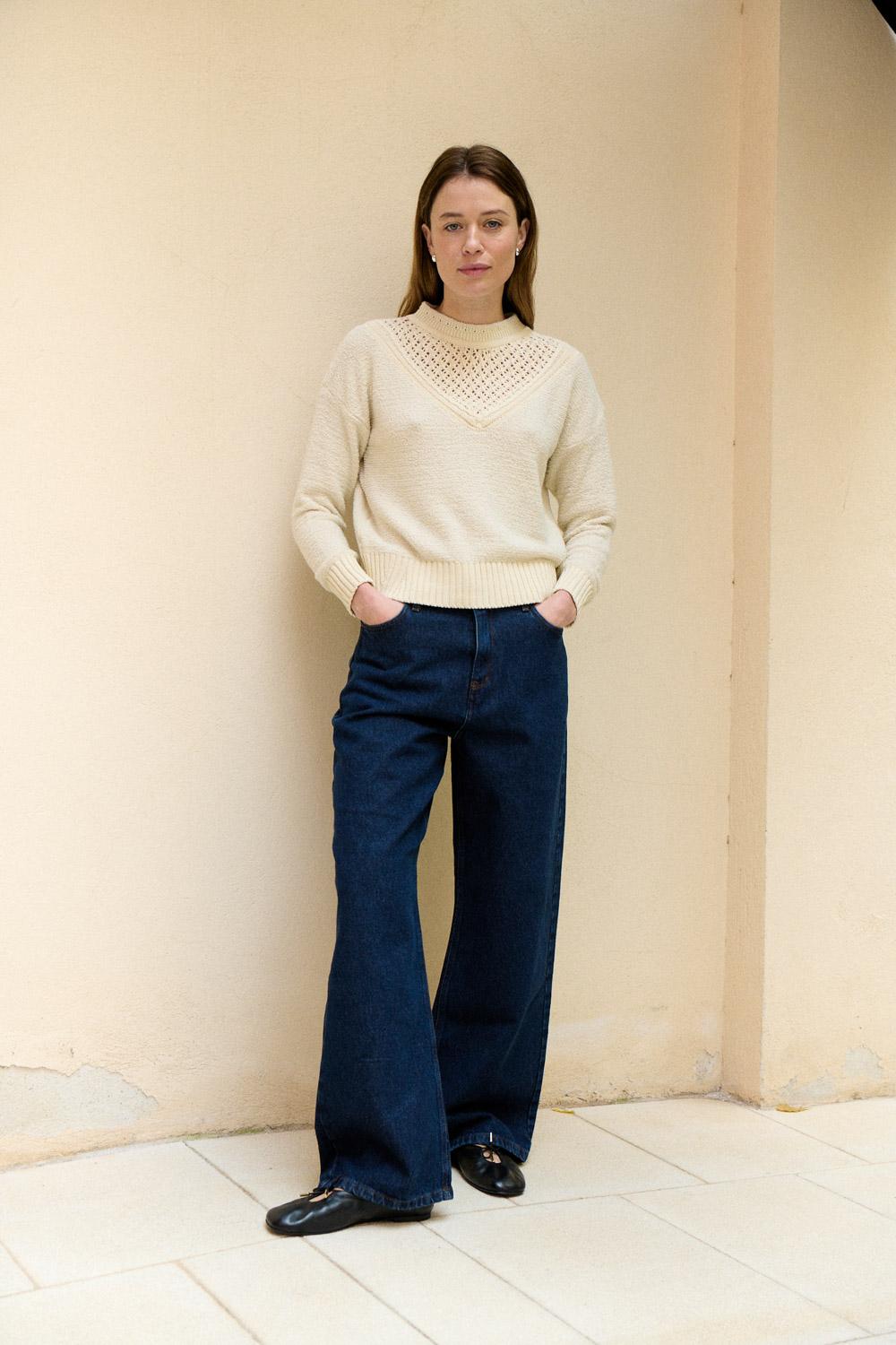 Sita Murt Pantalón Denim Pierna Ancha