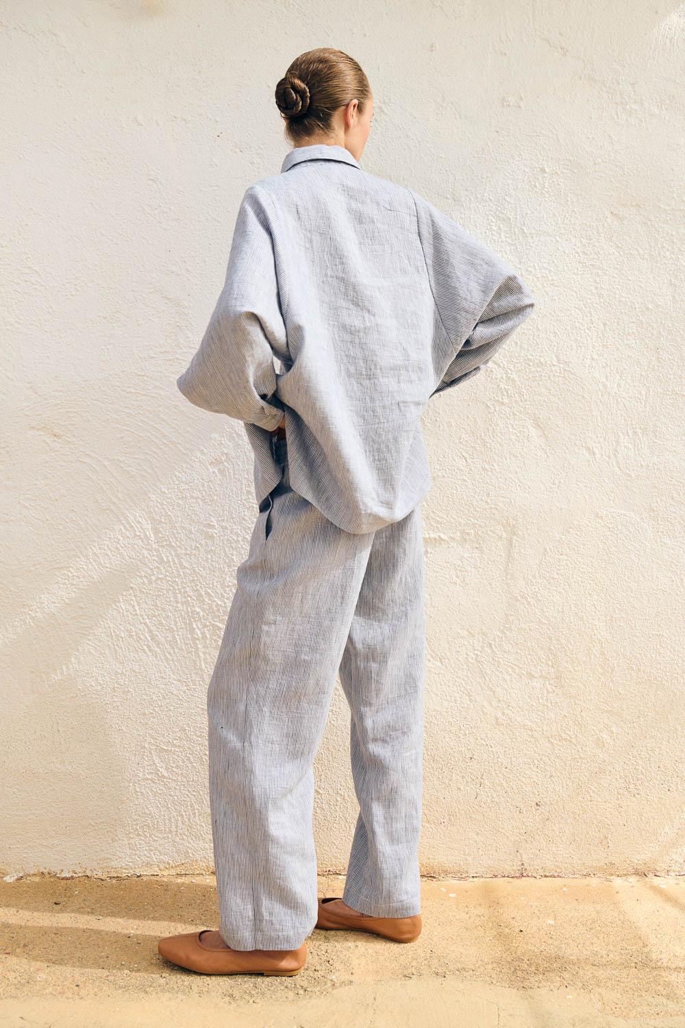 Sita Murt Pantalón Recto De Micro Listado