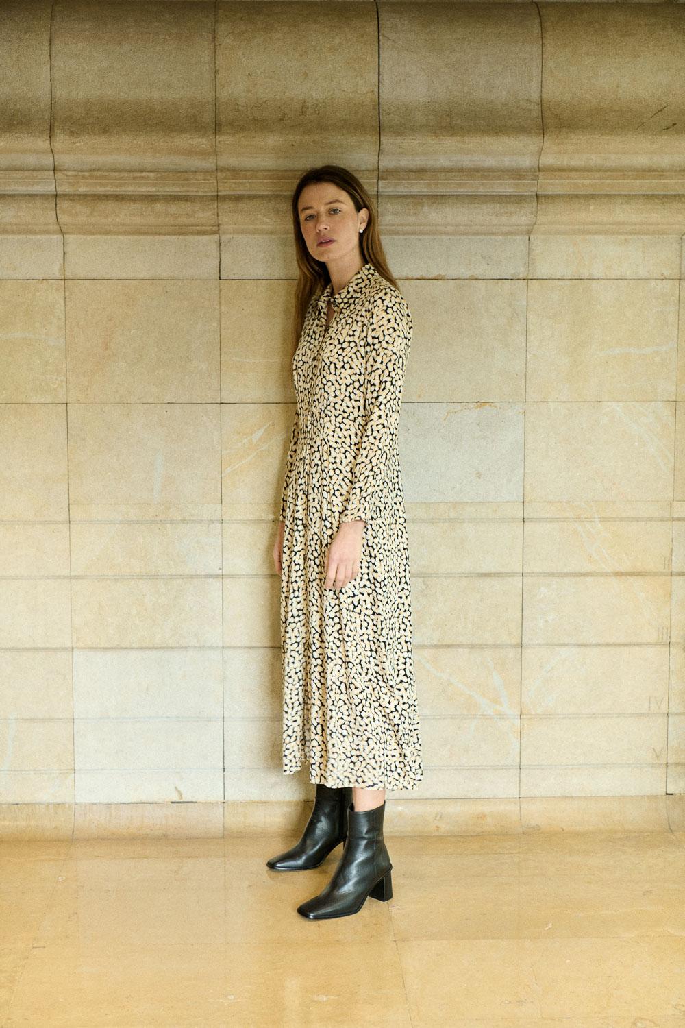 Sita Murt Vestido Camisero Midi Estampado