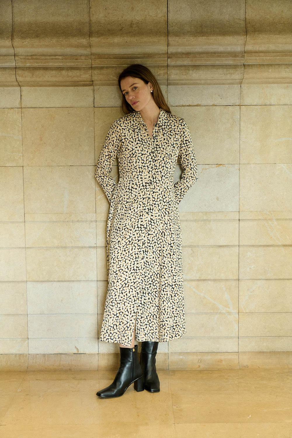 Sita Murt Vestido Camisero Midi Estampado