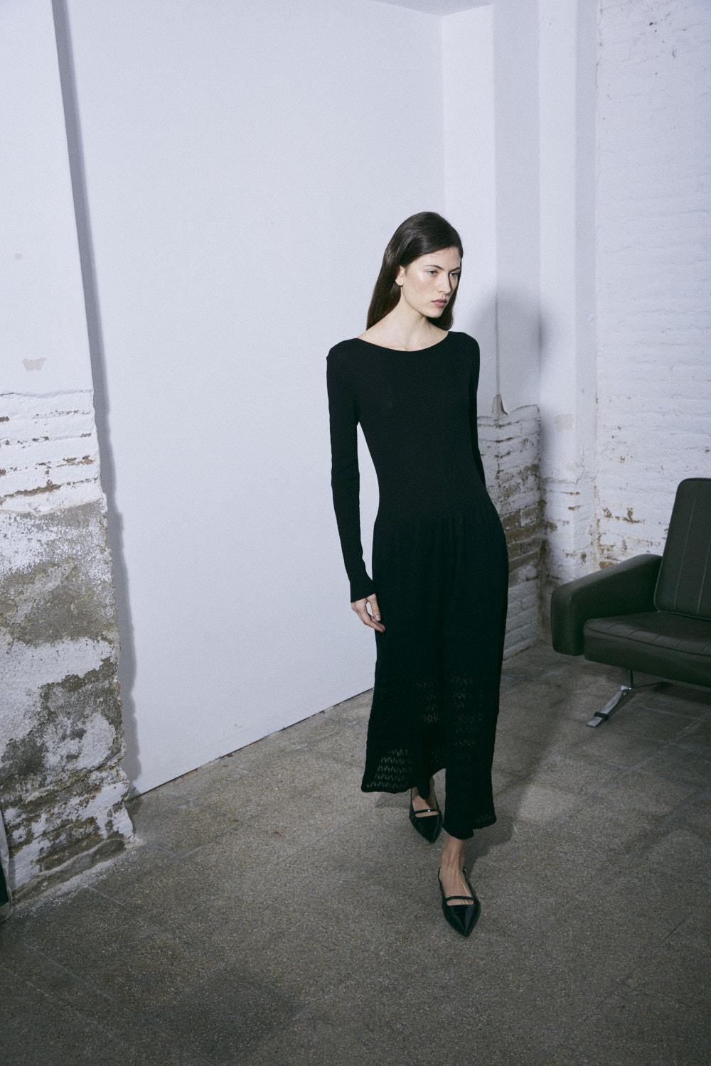 Sita Murt Vestido Midi Con El Bajo Calado