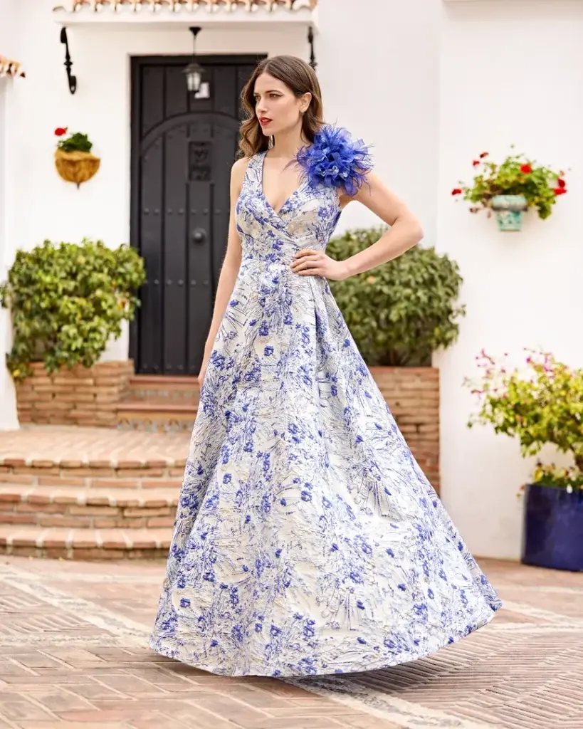 sñ sonia peña Ref: 1251005 Conjunto vestido largo y chal (Prendido)