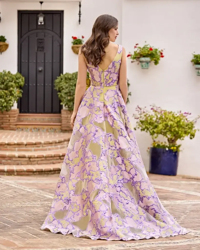 Sñ Sonia Peña Ref: 1251008 Conjunto Vestido Largo Y Chal (Prendido)