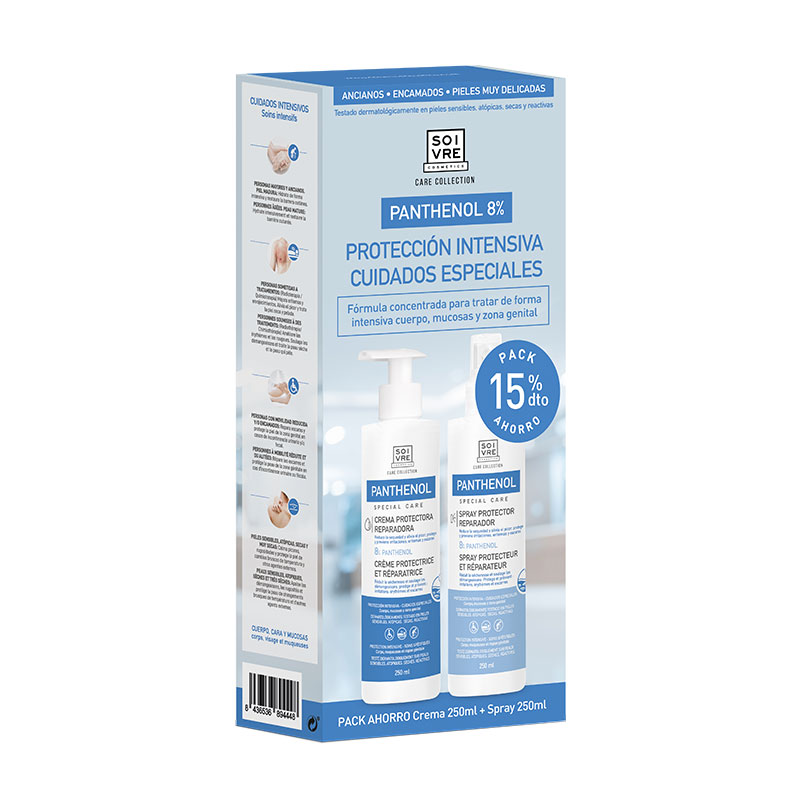 soivre cosmetics PACK PANTHENOL 8% CUIDADOS ESPECIALES 2 x 250 ml