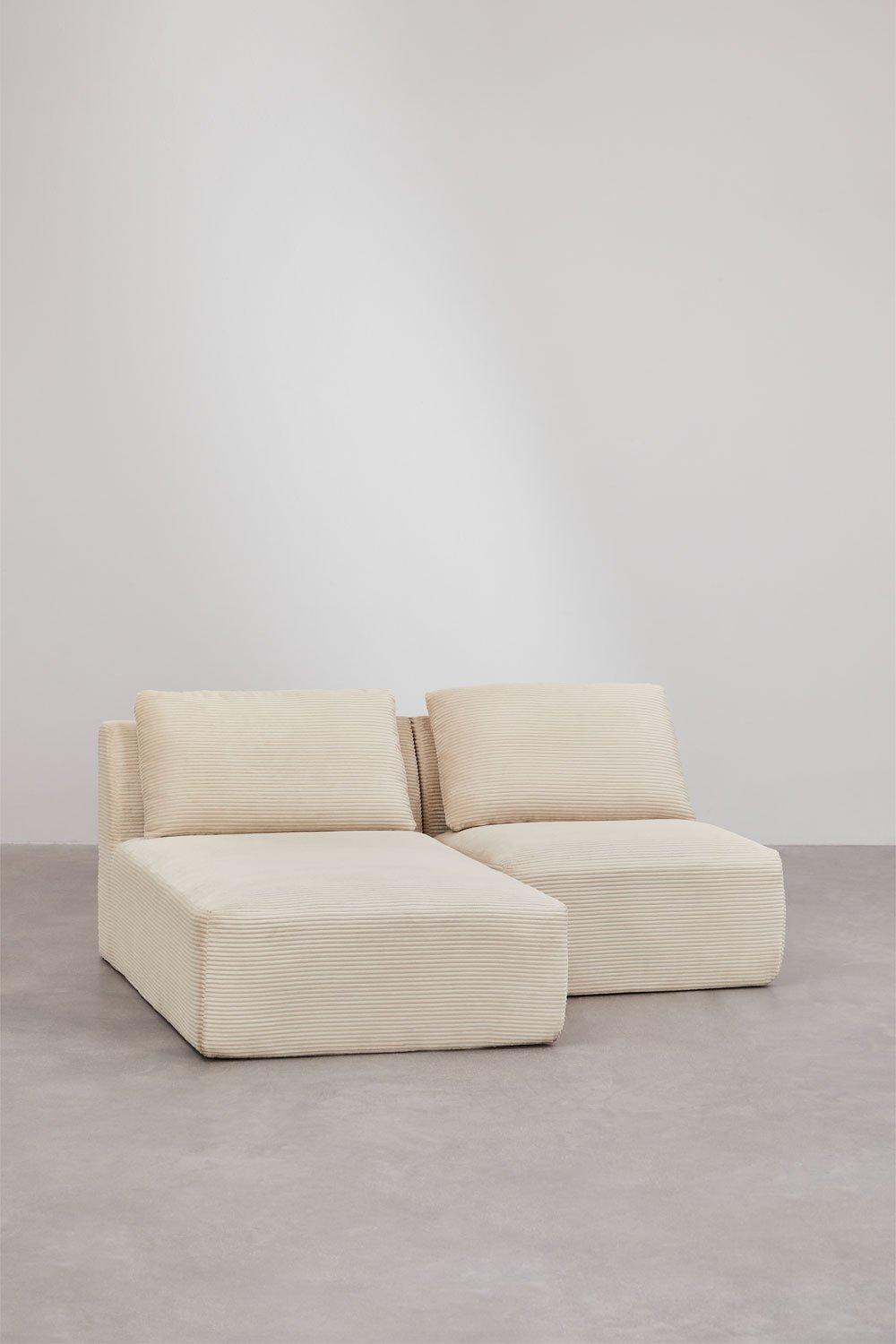 Sklum 2-delige Modulaire Chaise Longue-bank Links In Vacuümverpakte Corduroy Temple