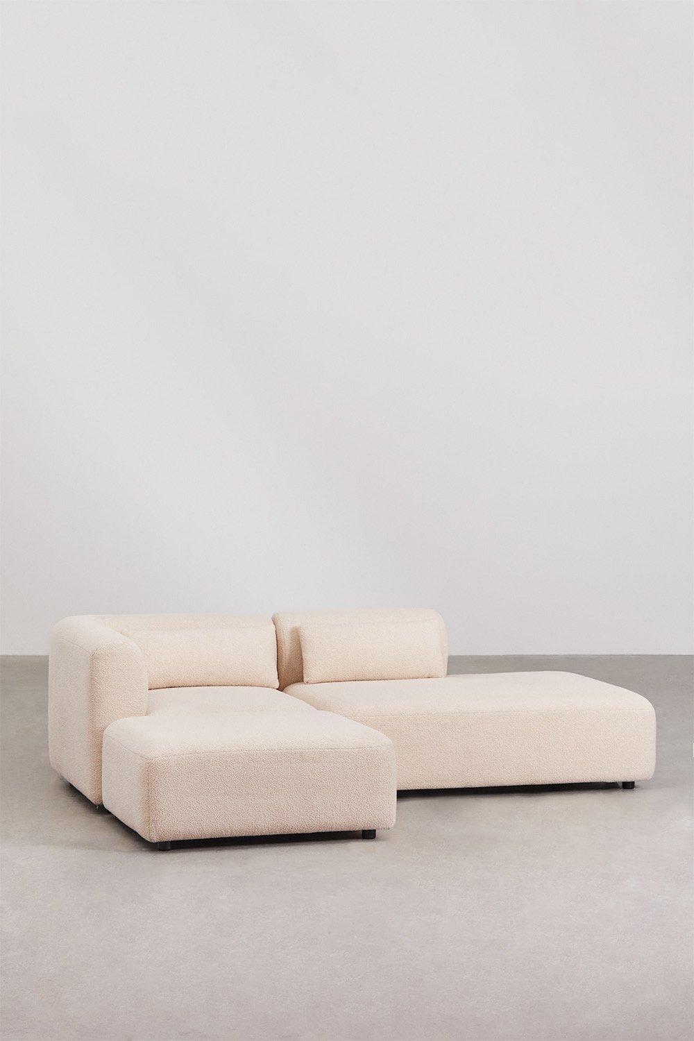 Sklum 2-delige Modulaire Hoekbank Met Chaise Longue Rechts En Fogler Poef