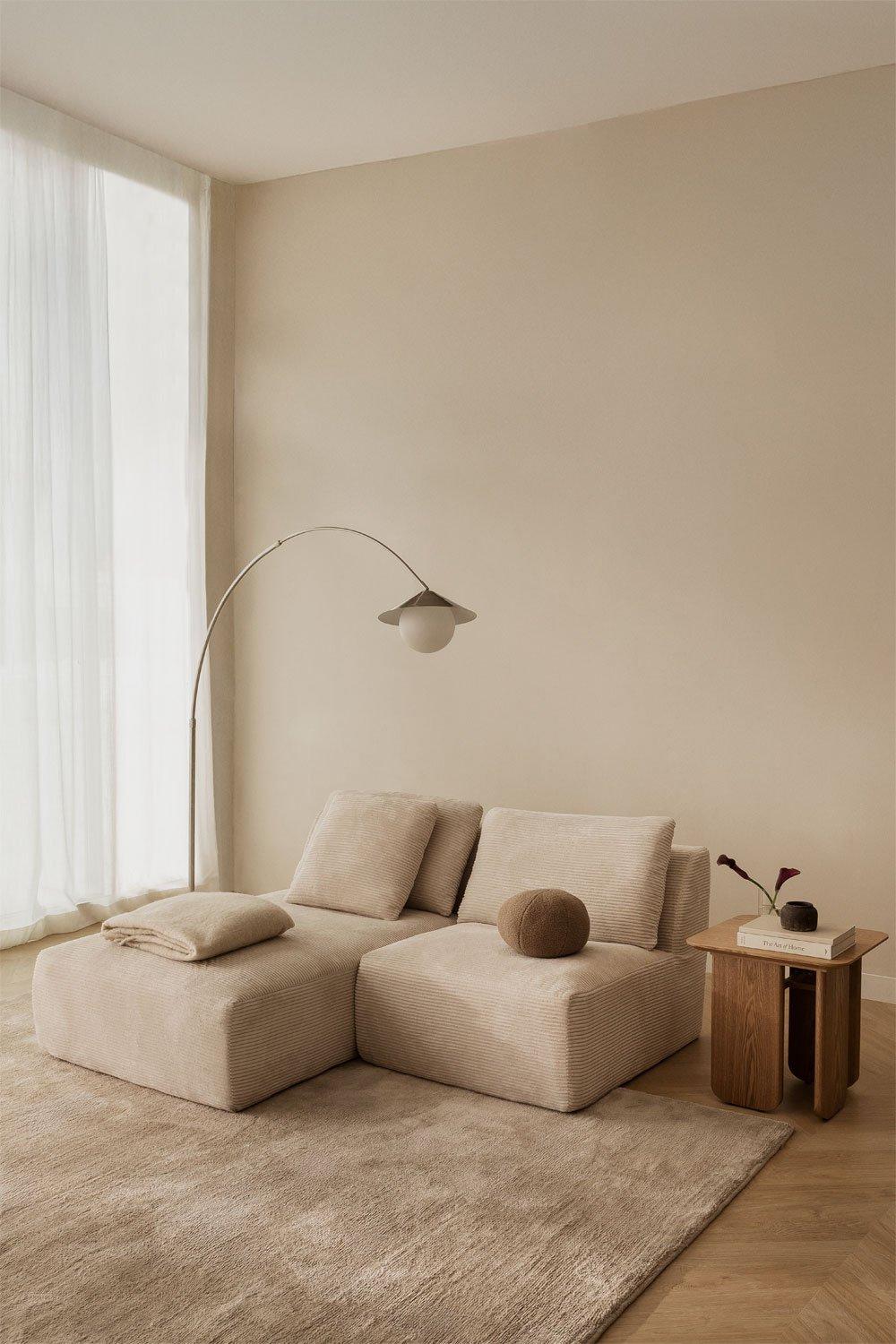 sklum 2-teiliges modulares Chaiselongue-Sofa links aus vakuumverpacktem Kordsamt Temple