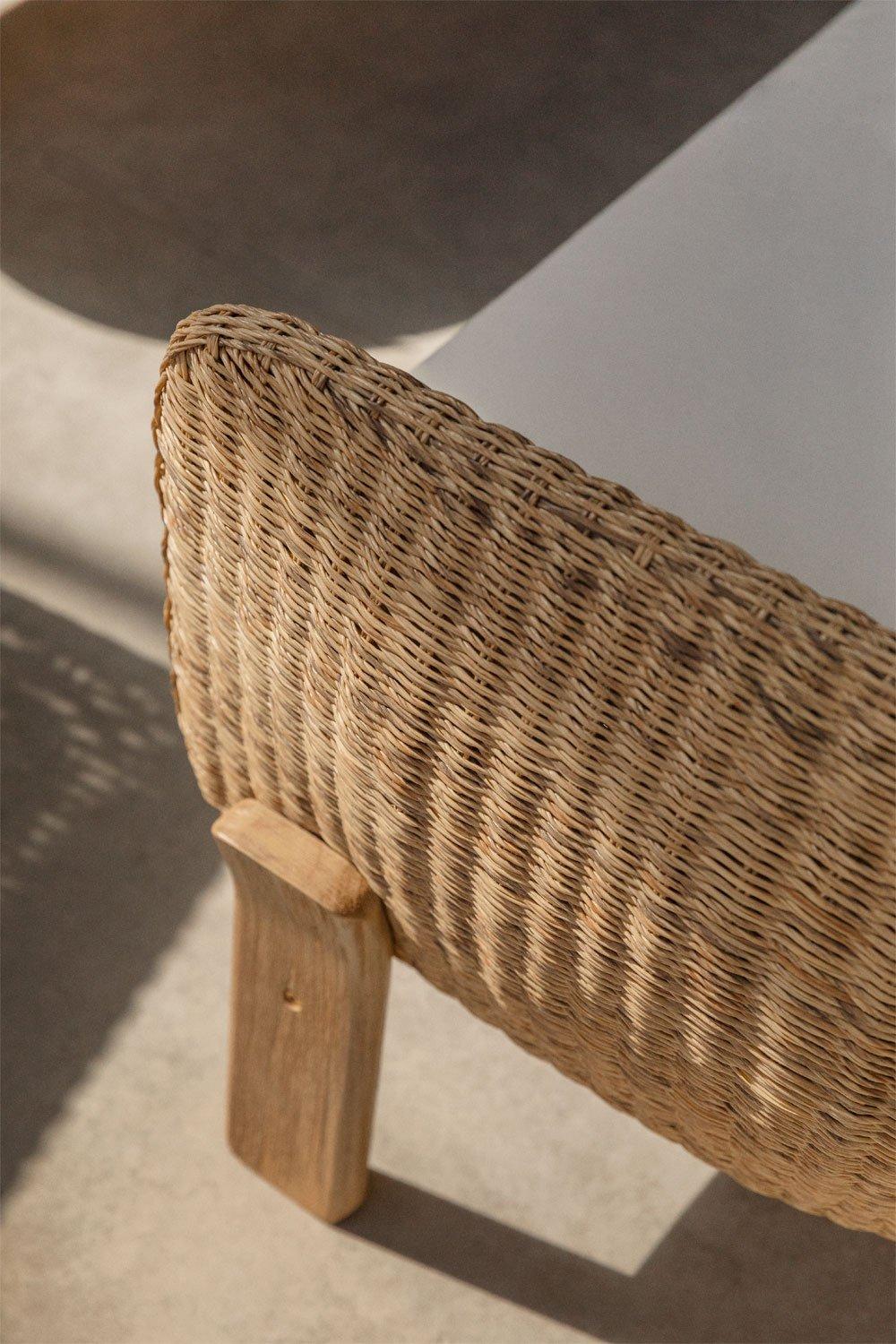 Sklum 2-zits Bankstel En Salontafelset Van Acaciahout En Rotan Leilan