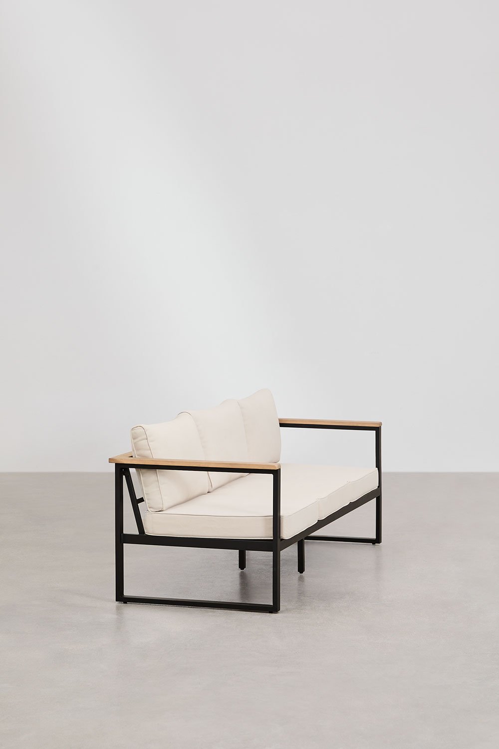 Sklum 3-osobowa Sofa Ogrodowa Z Aluminium I Drewna Akacjowego Lipov