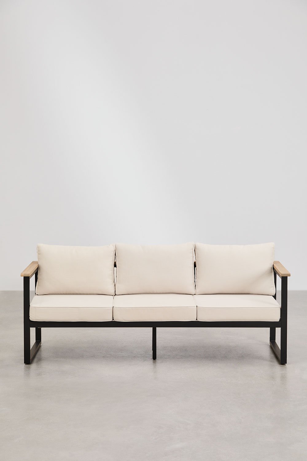 Sklum 3-osobowa Sofa Ogrodowa Z Aluminium I Drewna Akacjowego Lipov