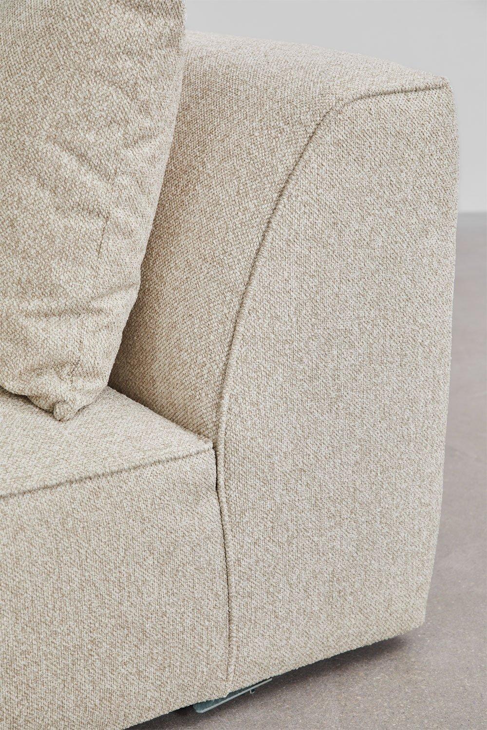 Sklum 4-częściowa Narożna Sofa Modułowa Z Lewym Szezlongiem I Pufą Z Tkaniny Cardea Bouclé