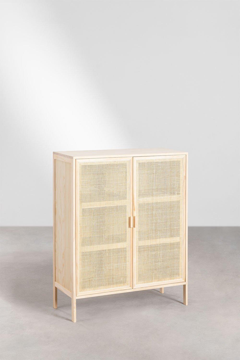 Sklum Aparador De 2 Puertas En Ratán Y Madera Reyna