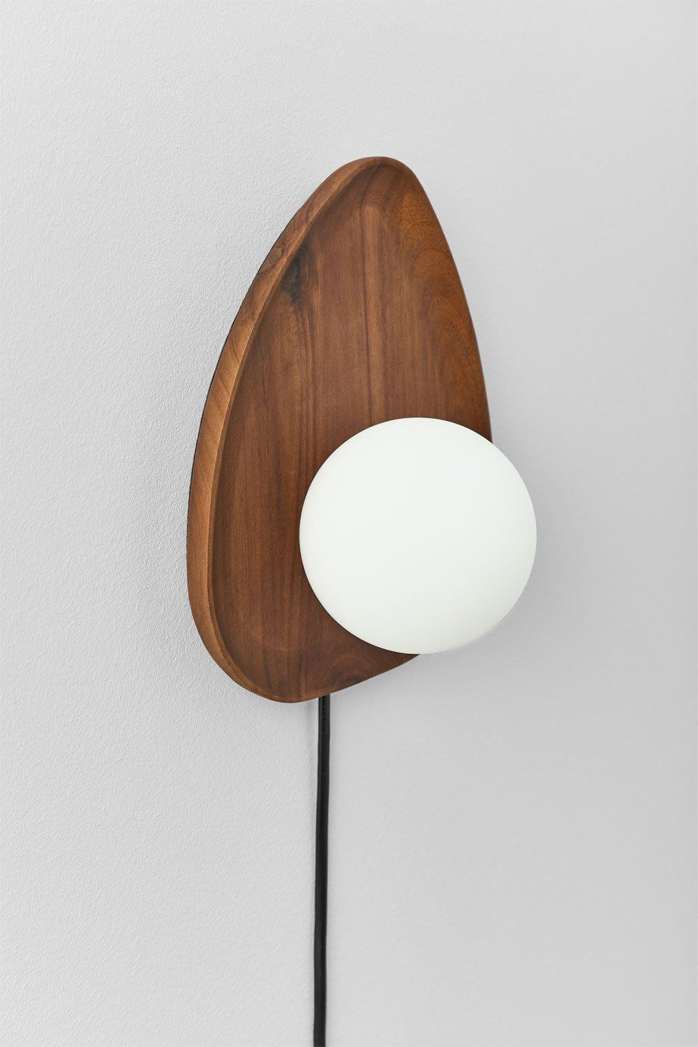 Sklum Aplique De Pared ↑24 Cm En Madera De Acacia Freidy