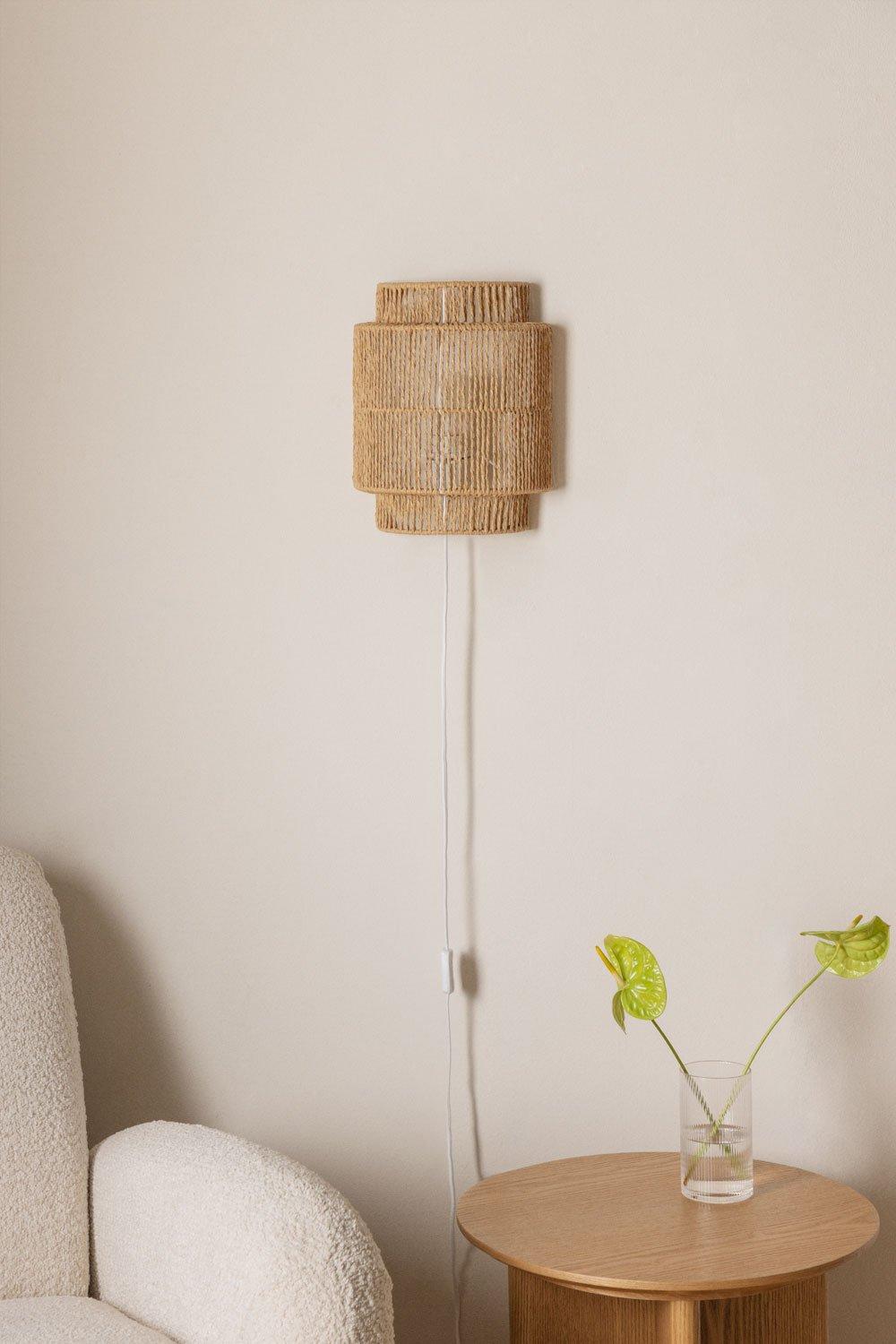 sklum Aplique de pared en hierro y cuerda trenzada Nakops