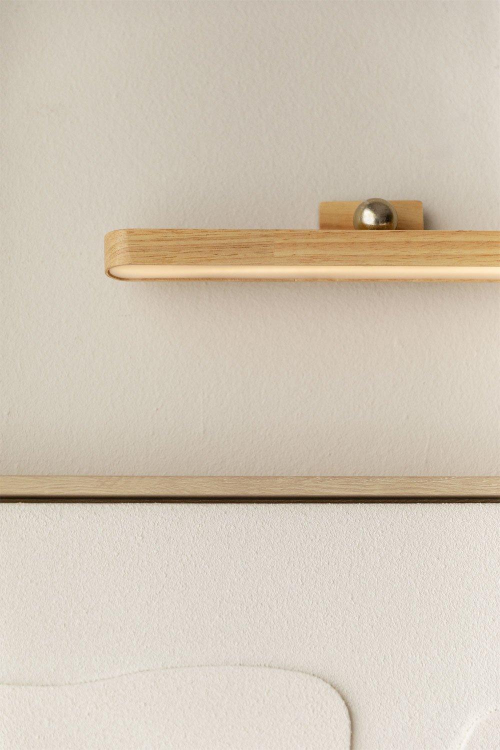 Sklum Aplique De Pared LED En Madera De Caucho Davies