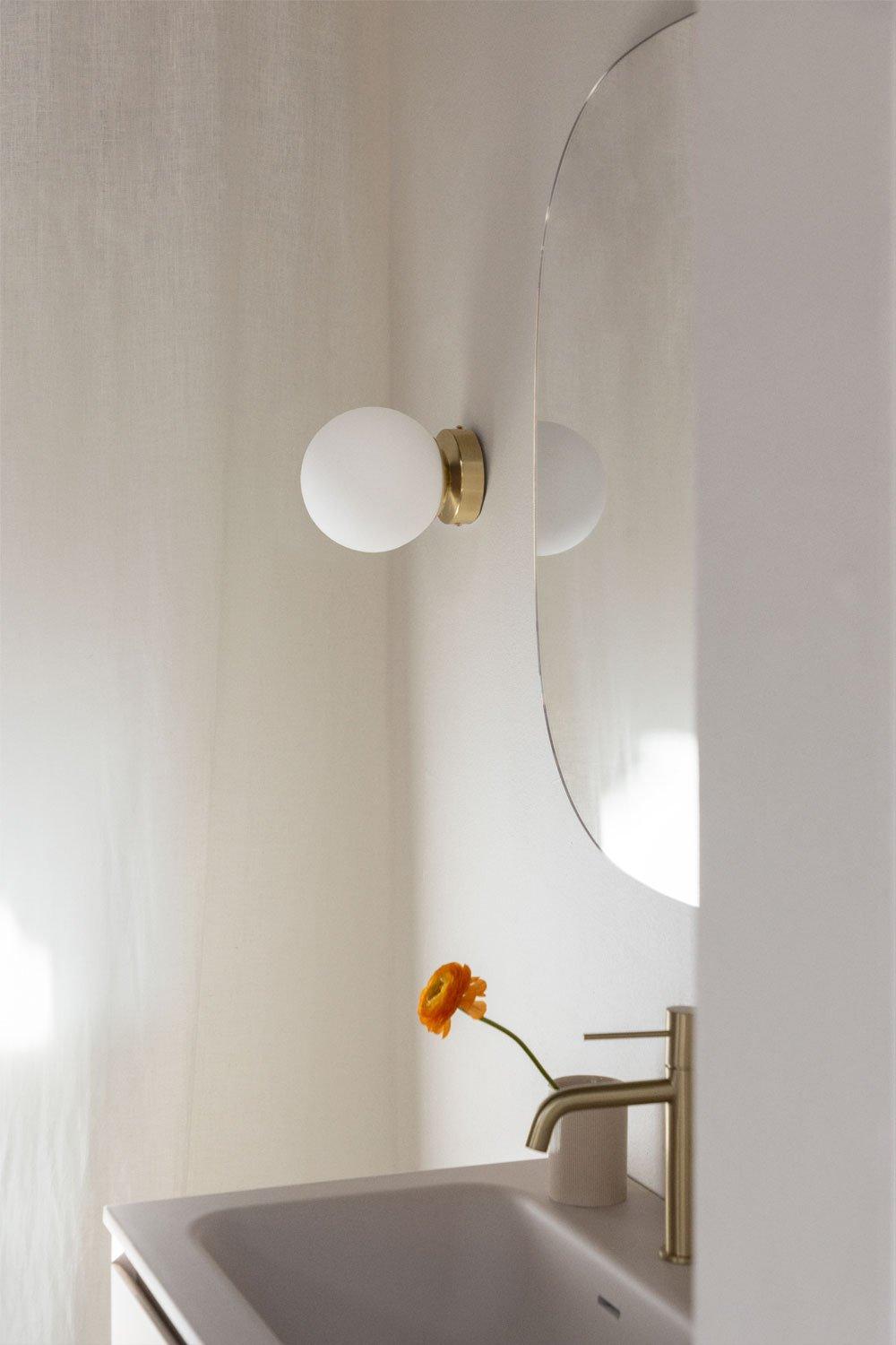 sklum Aplique de pared para baño en acero inoxidable con bola de cristal Uvol Traditional