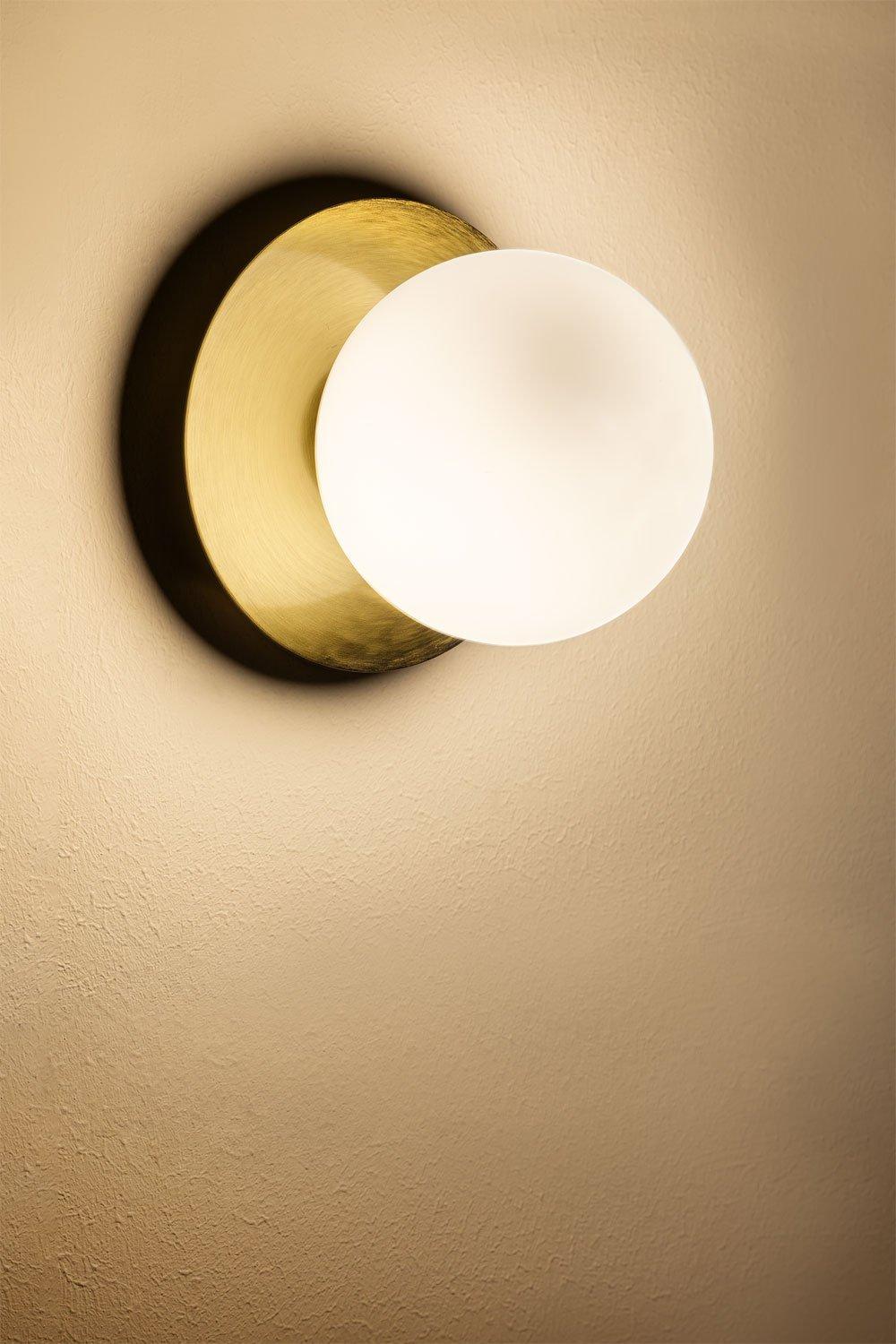 Sklum Aplique De Pared Para Baño En Metal Y Cristal Anine