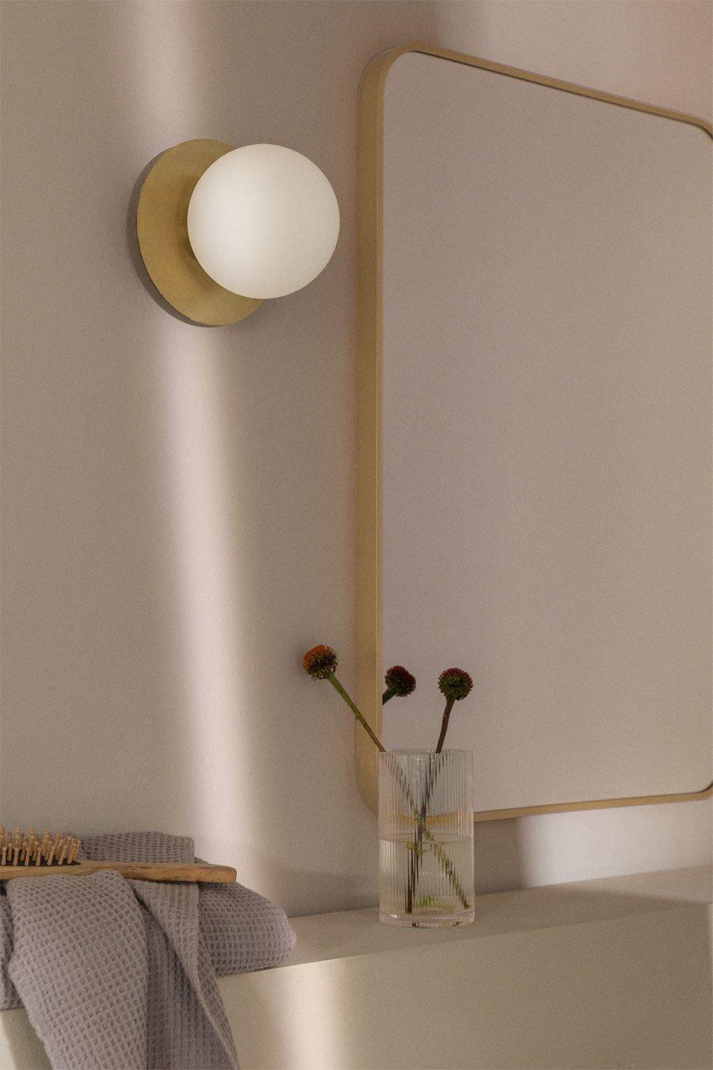 sklum Aplique de pared para baño en metal y cristal Anine
