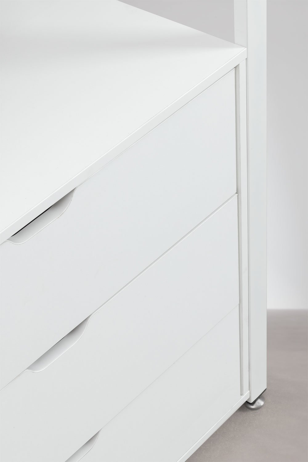 Sklum Armario Modular Abierto De 2 Piezas Con Cajones En Acero Y Madera Ariaster