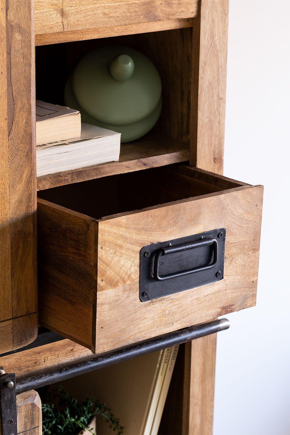 Sklum Armoire à 2 Portes Coulissantes En Bois De Manguier Uain