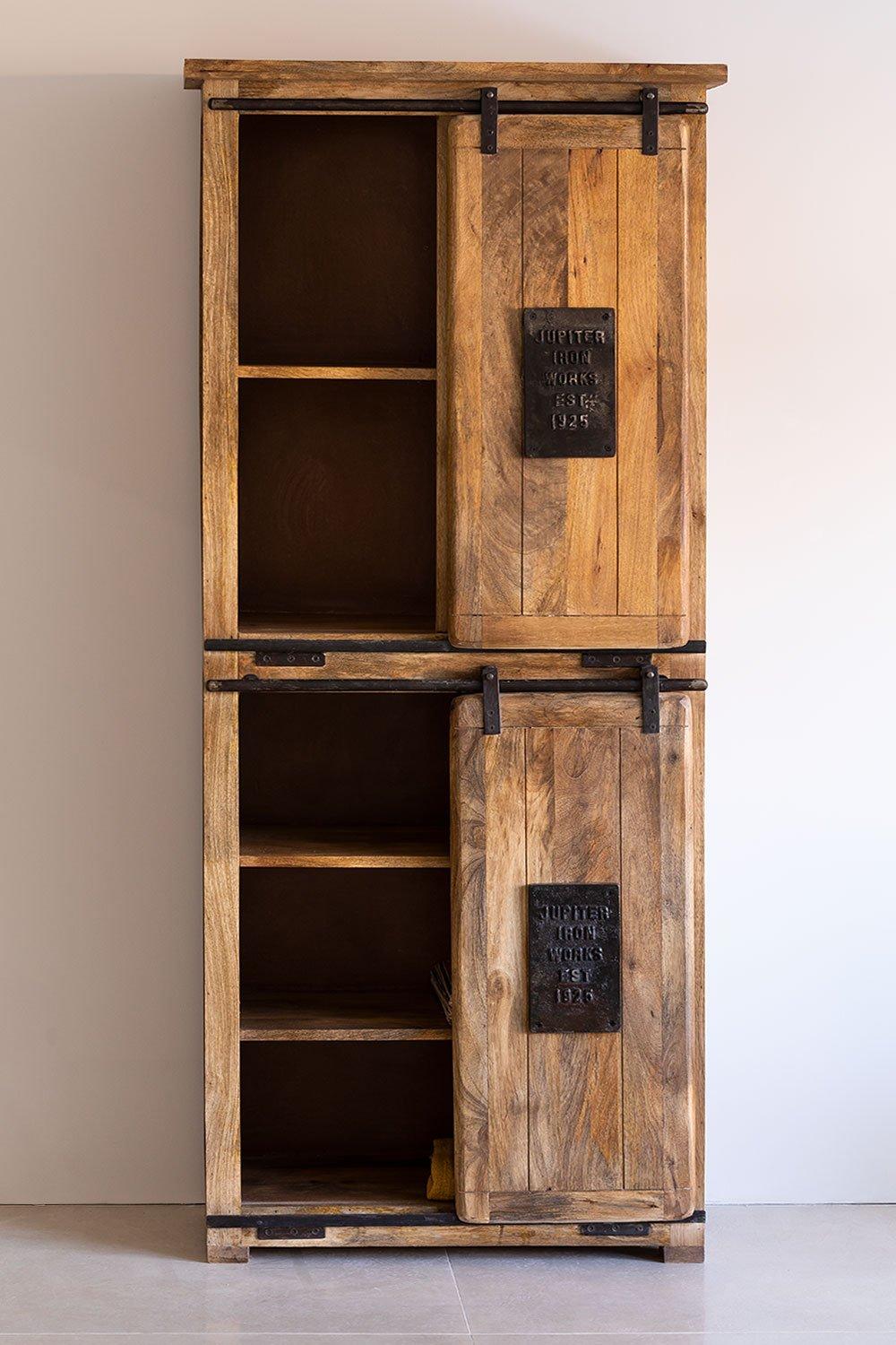 Sklum Armoire à 2 Portes Coulissantes En Bois De Manguier Uain