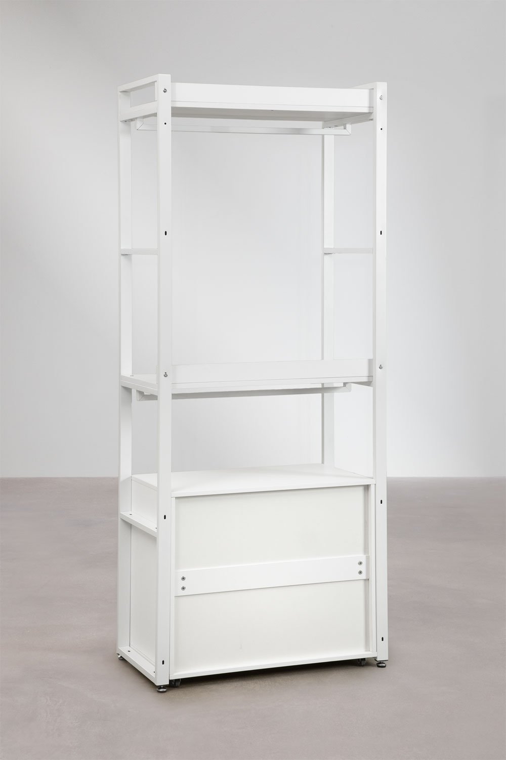 Sklum Armoire Ouverte Avec Tiroirs En Acier Et Bois Ariaster