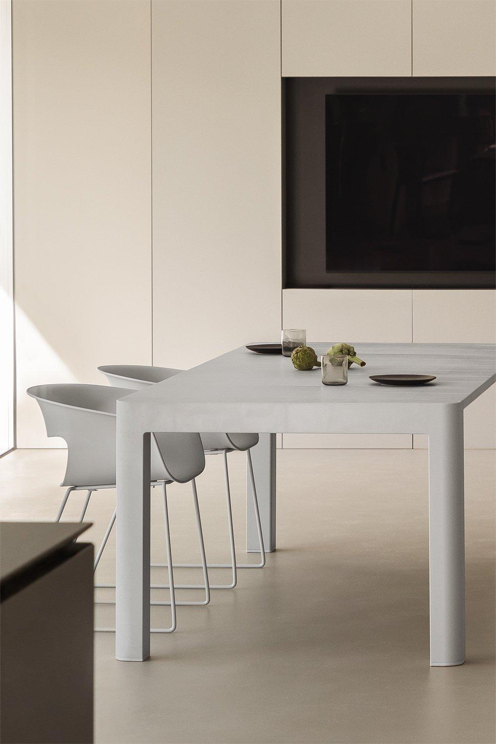 sklum Arnadine rechthoekige tafelset (180x100 cm) en 6 Alanys eetkamerstoelen