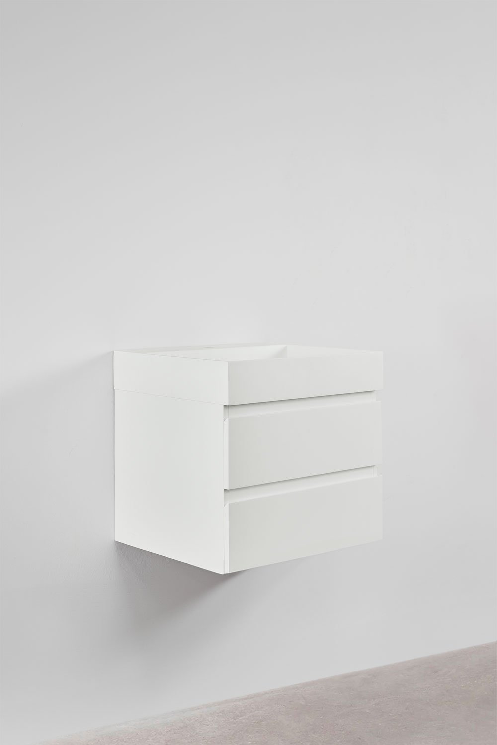 Sklum Bathroom Furniture Set In Wood And Ash Veneer With Integrated Ona Washbasin