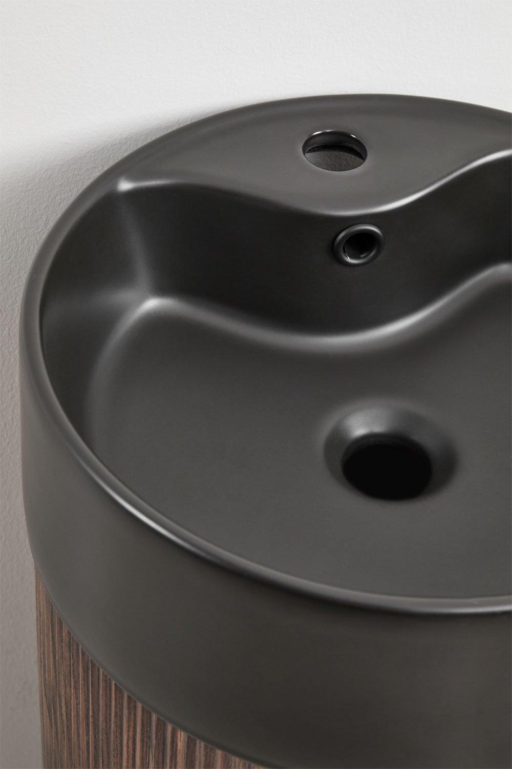 Sklum Bathroom Furniture Set In Wood With Integrated Ceramic Washbasin Maude