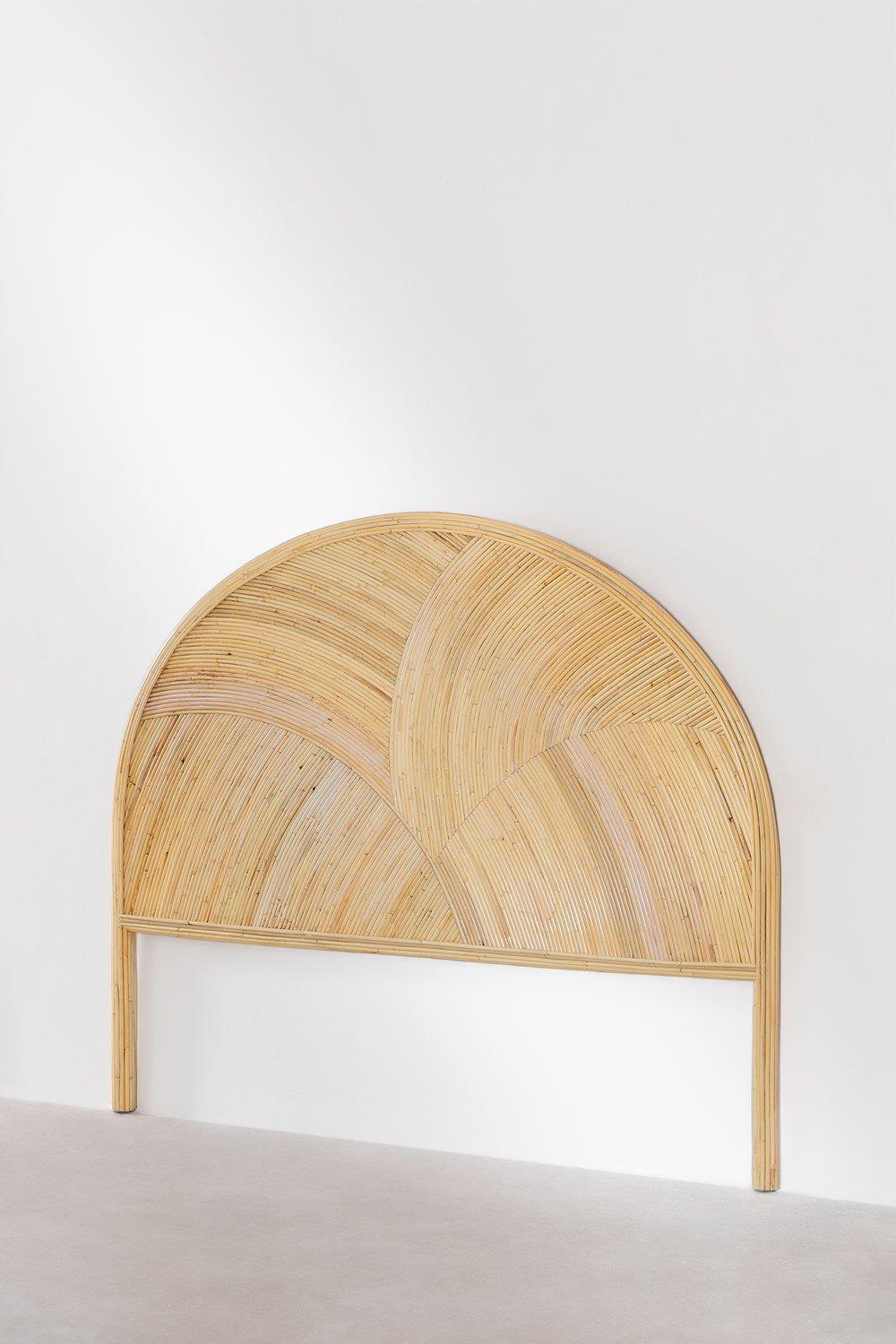Sklum Bettkopfteil Für 150cm Aus Rattan Naturbraun Vauru