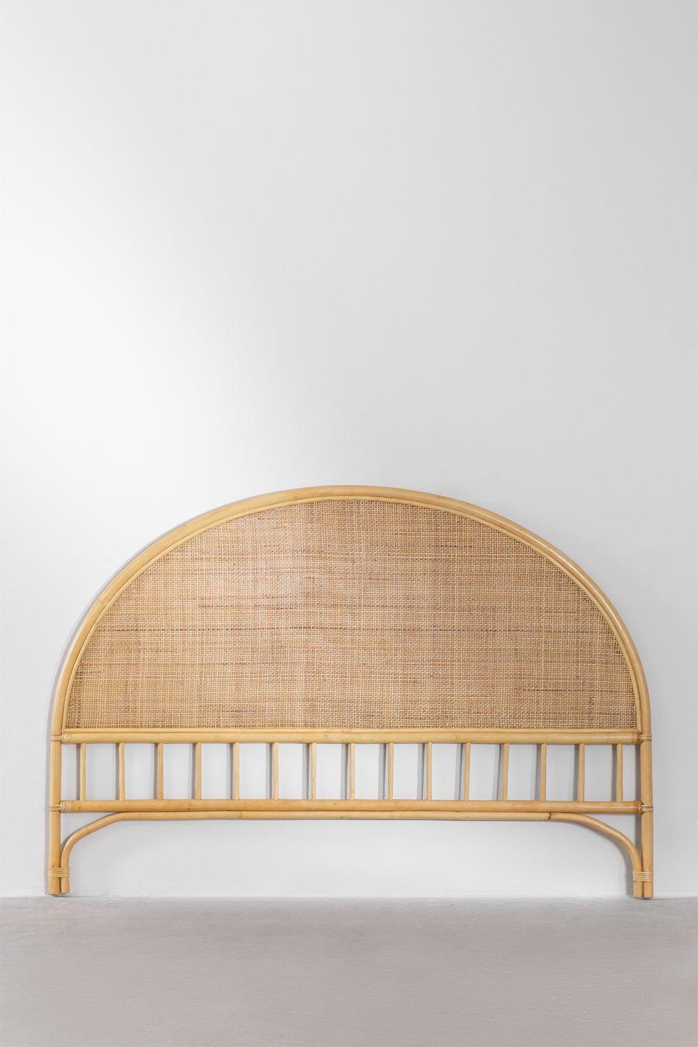Sklum Bettkopfteil Für 150cm Aus Rattan Naturbraun Yivisc