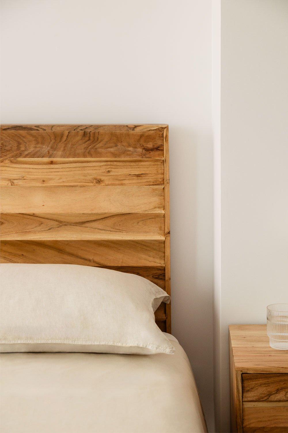 Sklum Cabecero Para Cama De 150cm En Madera De Acacia Petter