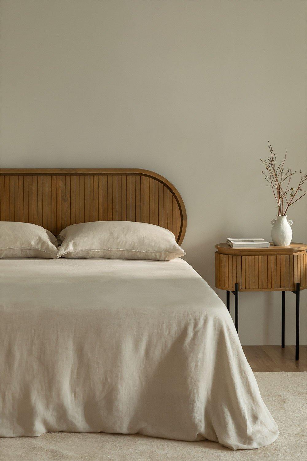 sklum Cabecero para cama de 150cm en madera de mango Analis