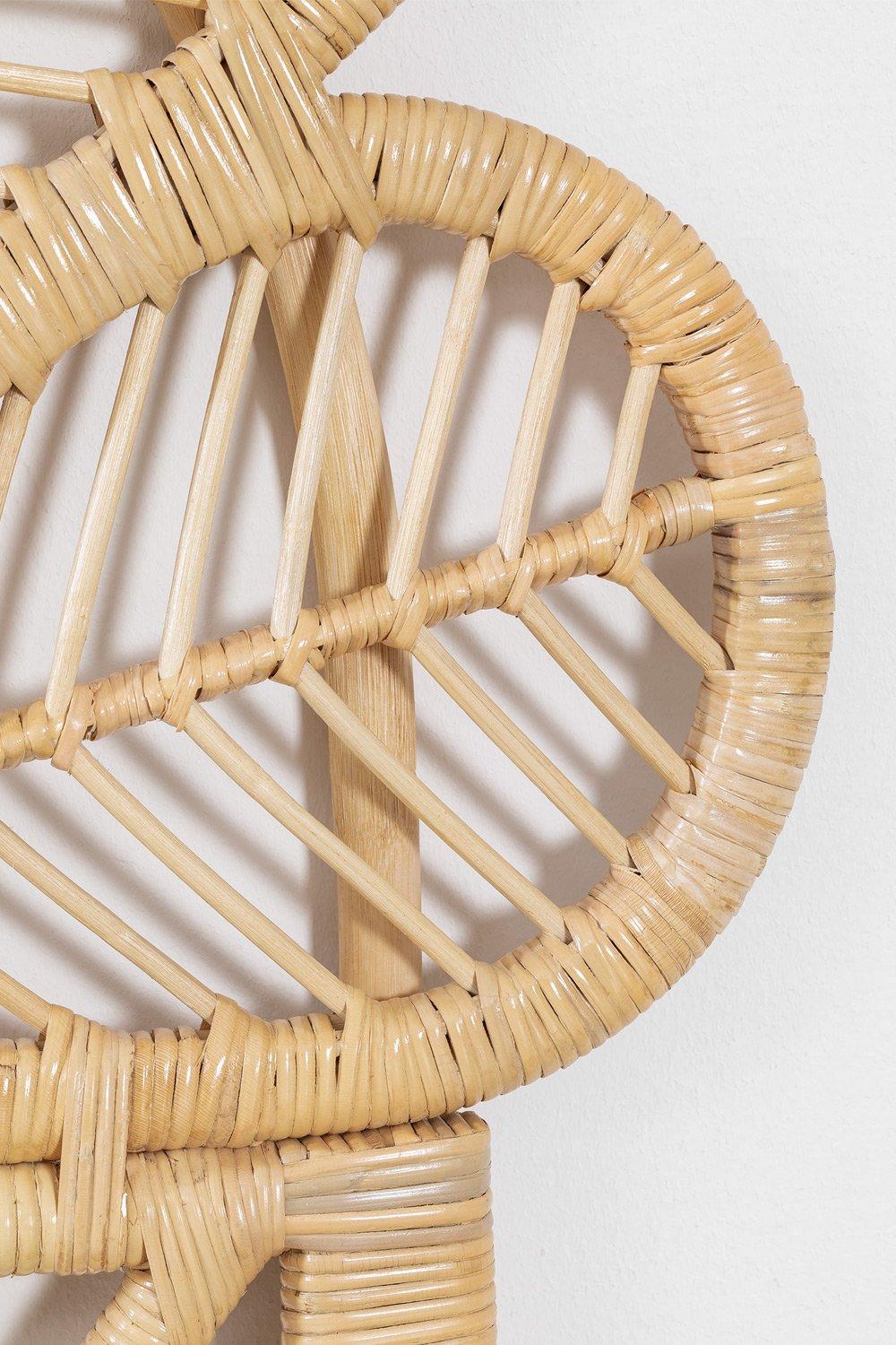 Sklum Cabecero Para Cama De 90cm En Ratán Marrón Natural Caipola