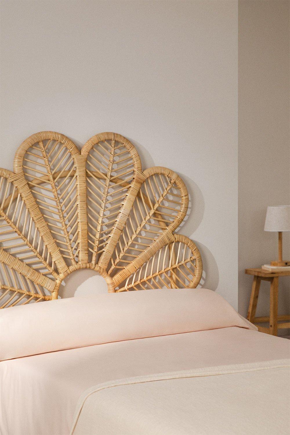 sklum Cabecero para cama de 90cm en ratán marrón natural Caipola