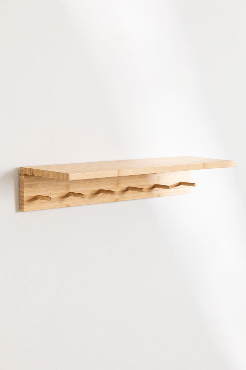 Sklum Cabide De Parede Com Prateleira De Bambu Gari