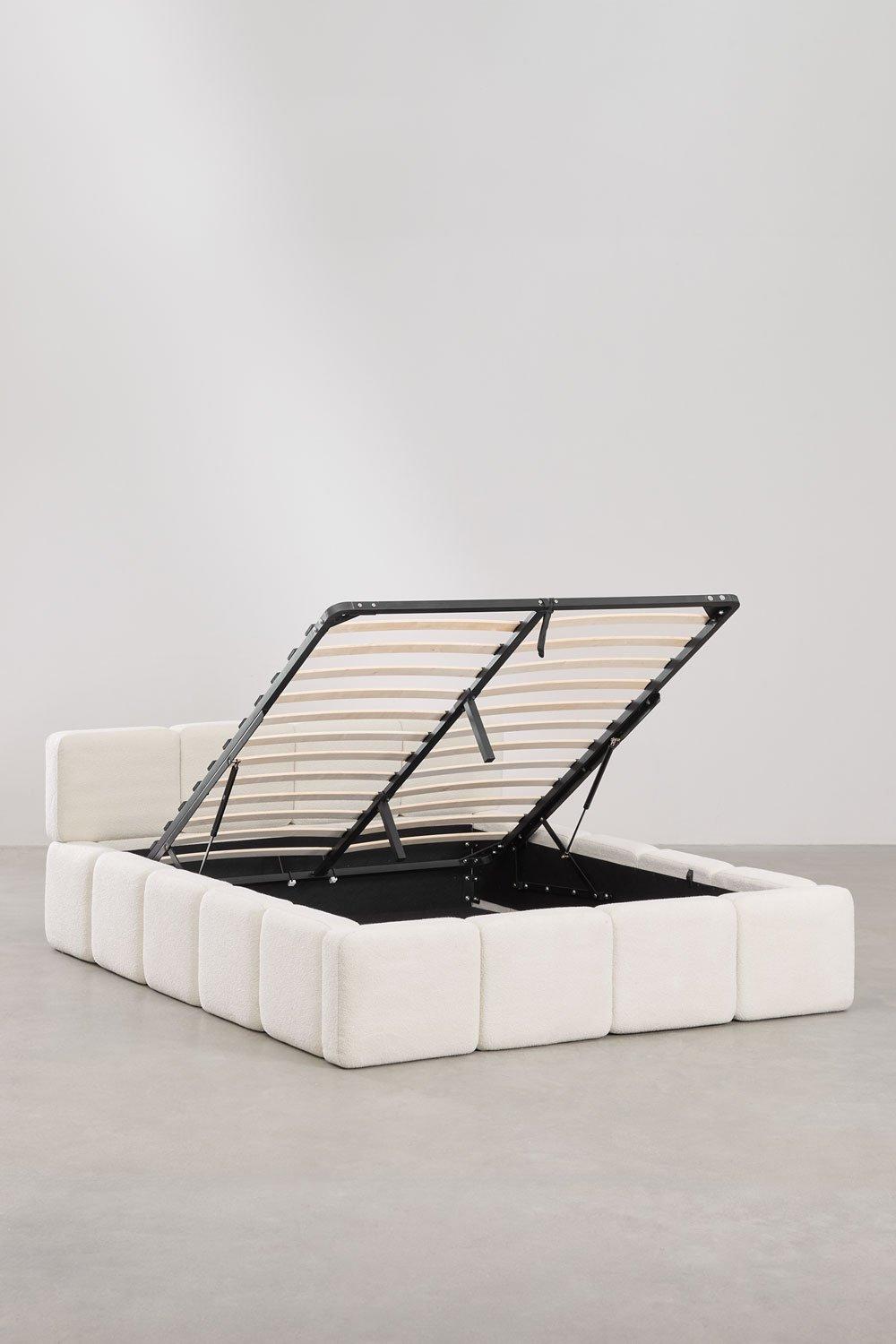 Sklum Cama Con Canapé Abatible En Tela Bouclé Jolcem