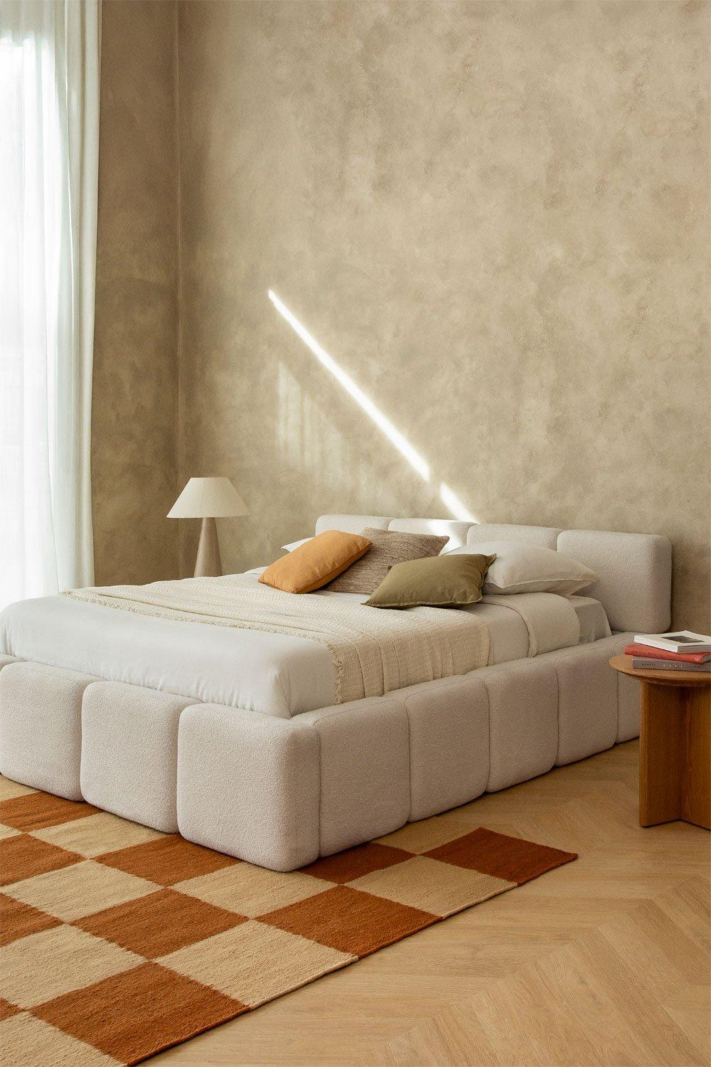sklum Cama con canapé abatible en tela bouclé Jolcem