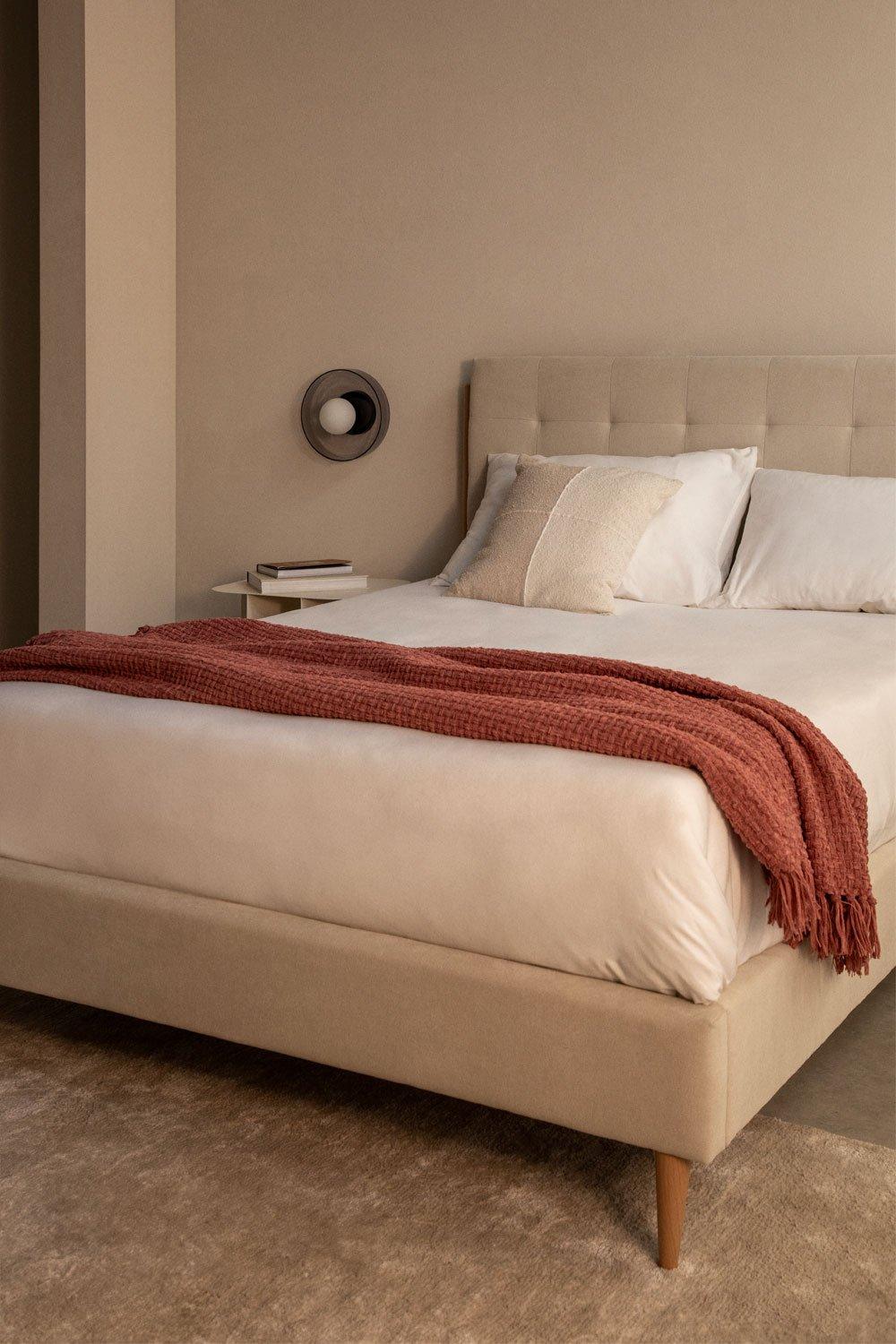 sklum Cama estofada para colchão 160x200cm branca Samira
