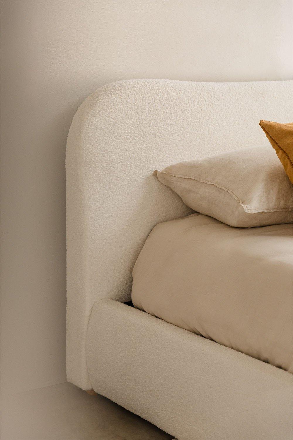 Sklum Cama Para Colchón 135x200cm Con Canapé Abatible En Borreguito Winselet