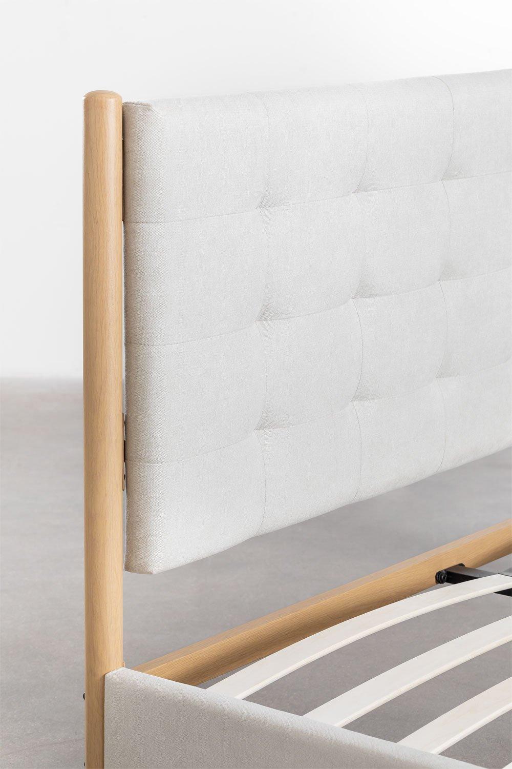 Sklum Cama Tapizada Para Colchón 160x200cm Blanco Roto Samira