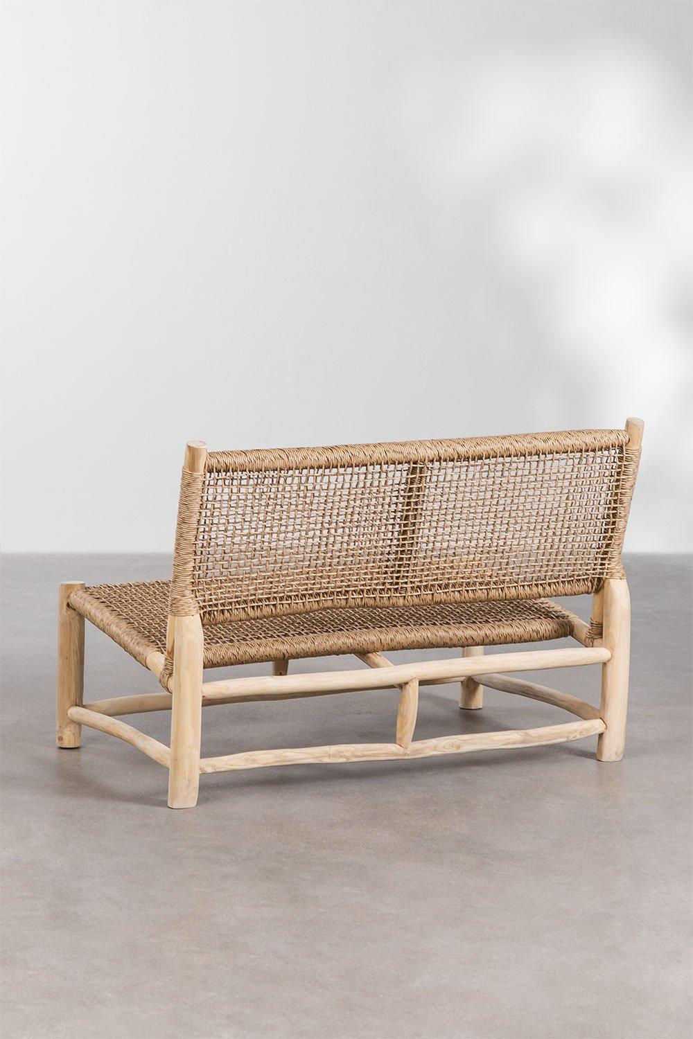 Sklum Canapé De Jardin 2 Places En Bois De Teck Bientina