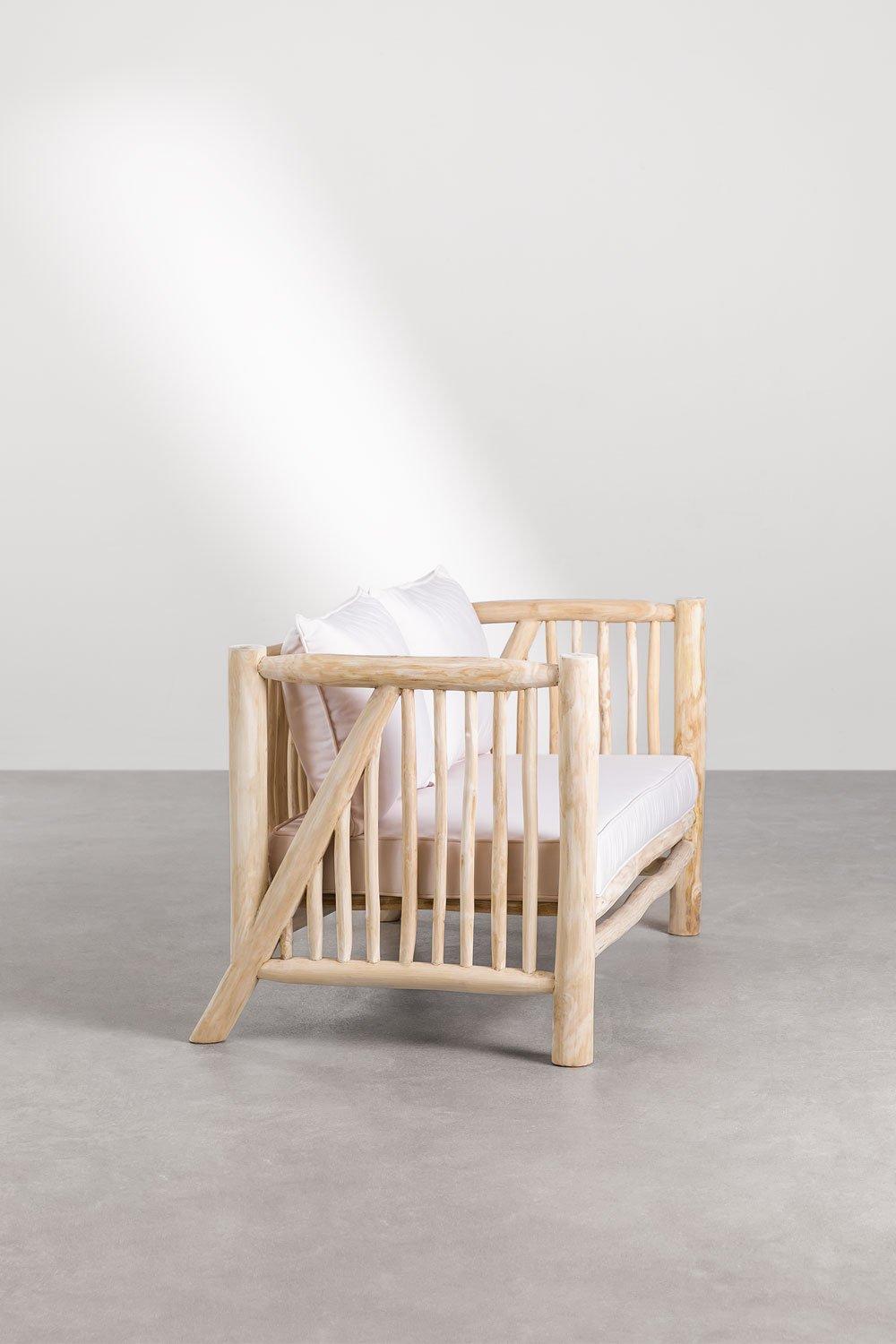 Sklum Canapé De Jardin 2 Places En Bois De Teck Narel