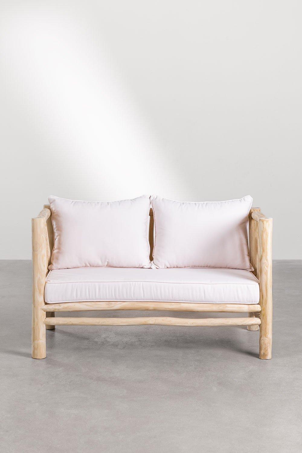 Sklum Canapé De Jardin 2 Places En Bois De Teck Narel