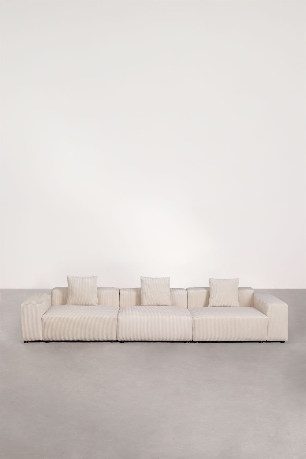 Sklum Canapé Modulable 3 Pièces (↔︎375 Cm) Avec Accoudoirs Bas Bruna