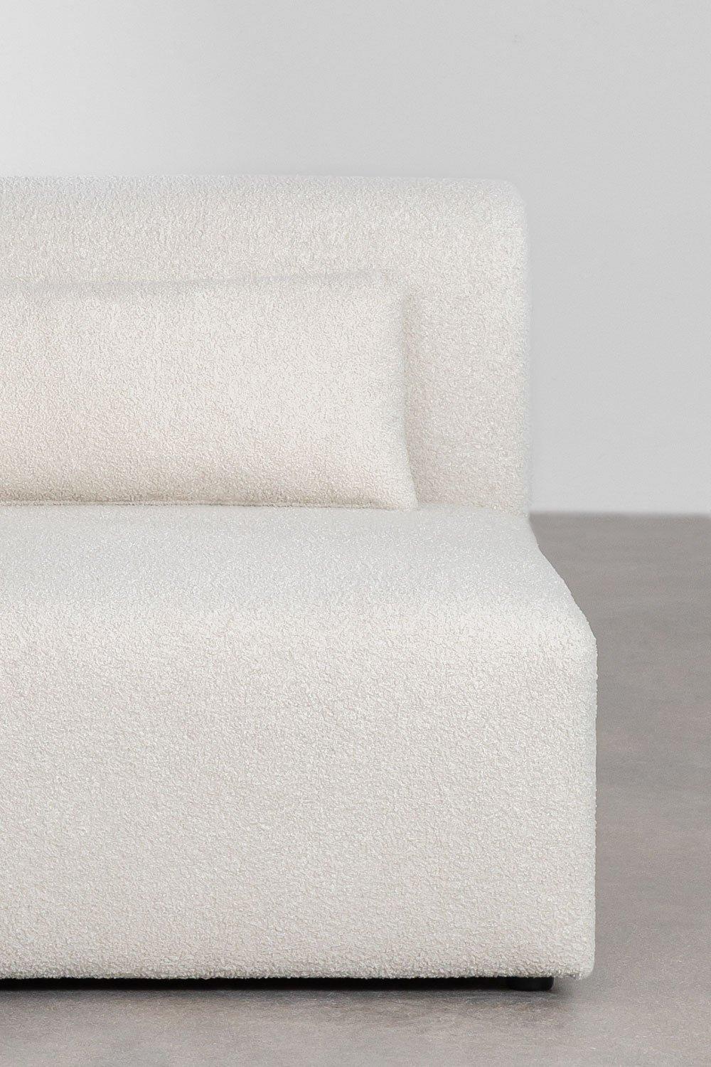 Sklum Canapé Modulaire 1 Pièce Avec 2 Poufs Triangulaires En Tissu Bouclette Borjan