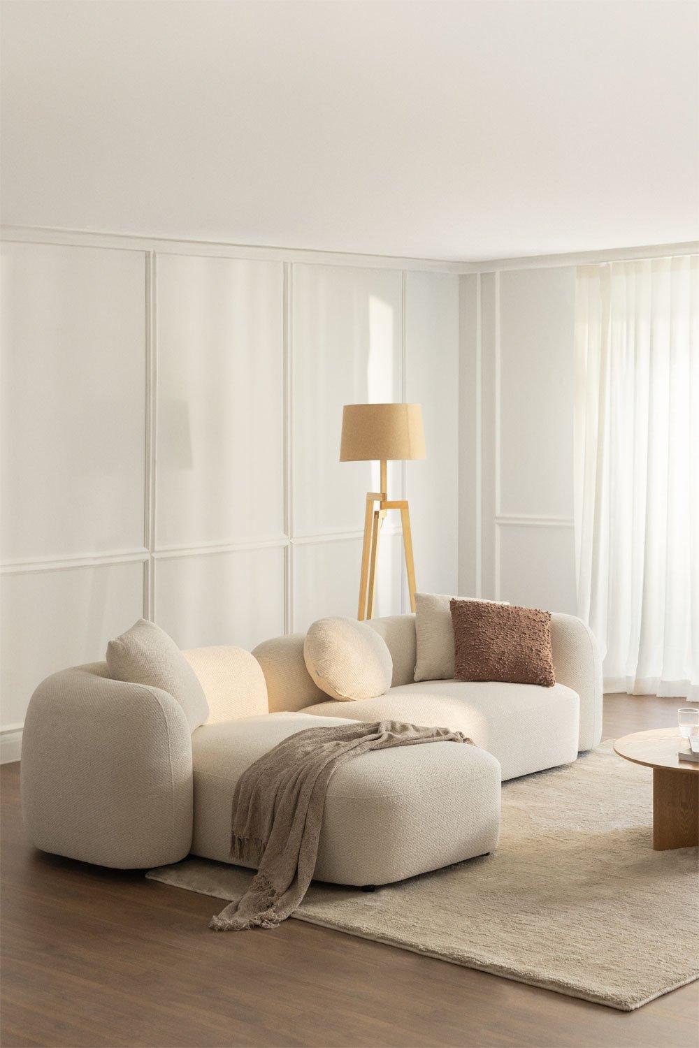 sklum Canapé modulaire avec méridienne gauche en 2 pièces en chenille Coco